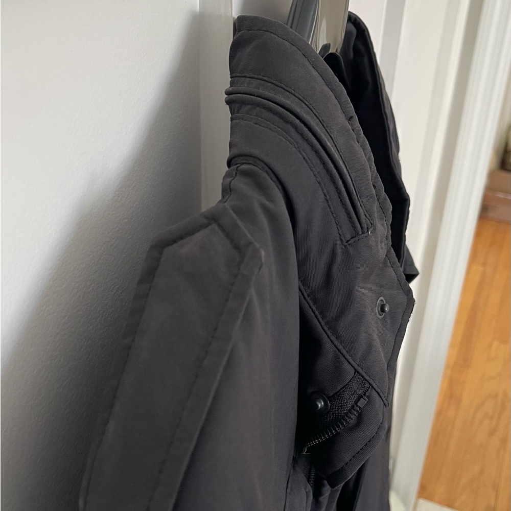 Tommy Hilfiger Large Black Mens coat field bomber jacket zip in hood - Picture 6 of 12